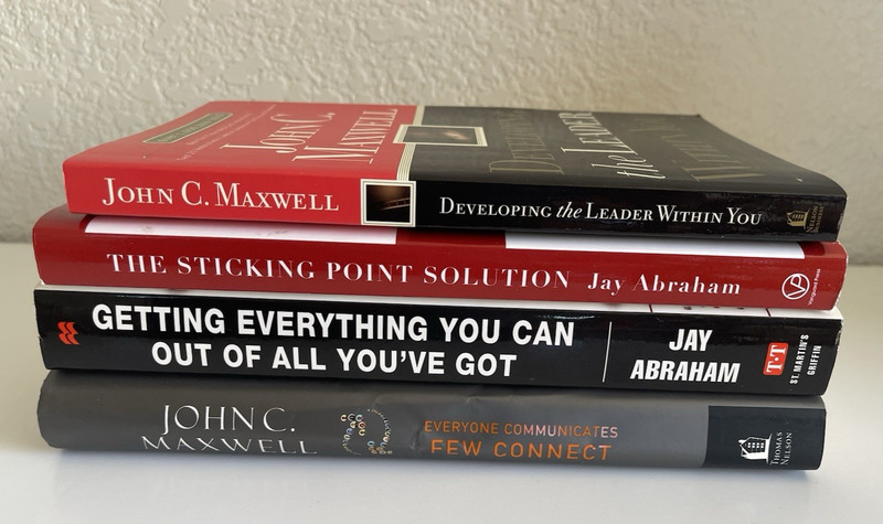 John C Maxwell Jay Abraham Leadership Business 4 Book Bundle Developing Leader