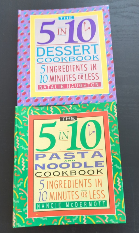 Lot Of 2 5 in 10 Cookbooks Hardcover 1993 & 1994 1st Edition