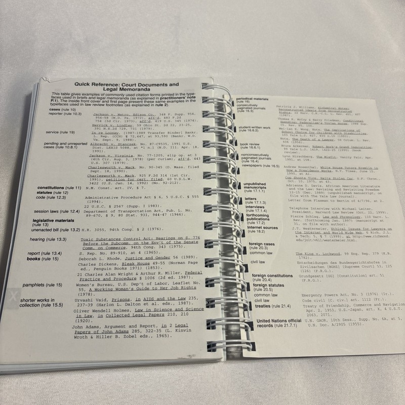 The Bluebook: A Uniform System of Citation, Seventeenth 17th Edition Legal Law gallery