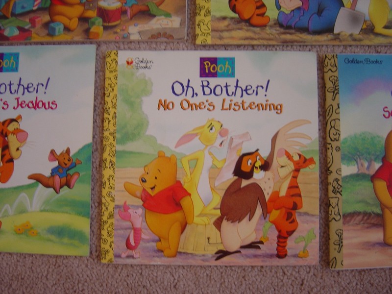 LOT OF 7 DISNEY OH BOTHER! WINNIE THE POOH FROM GOLDEN BOOKS gallery