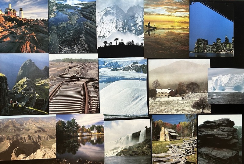 Collaging Collage Lot of 68 Landscapes Nature Book Single Pages Art Photography