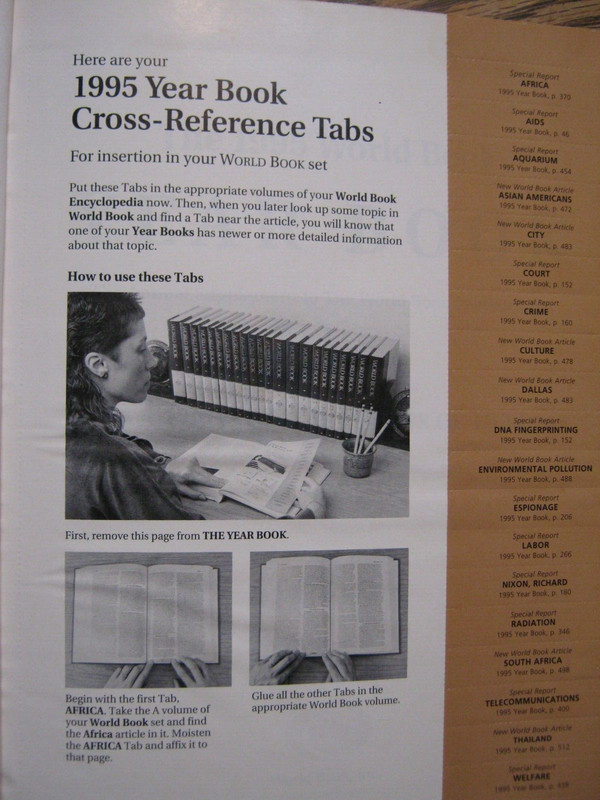 The World Book Yearbook 1995, 544 pages