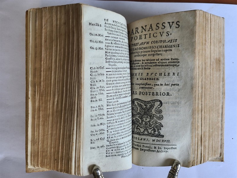 1617 POETRY PARNASSUS POETICUS antique VELLUM BOUND over 1000 pages w/ slip case gallery
