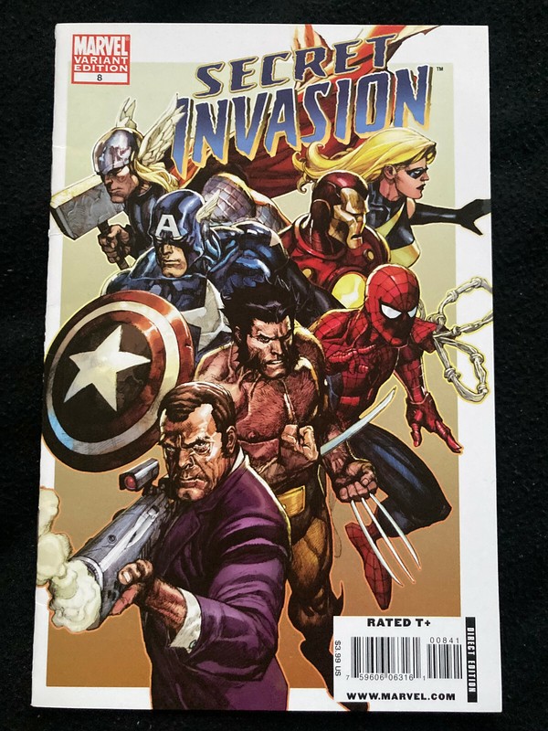 Secret Invasion 8 (2009) Marvel Comics Leinil Yu variant cover (1 in 25) b