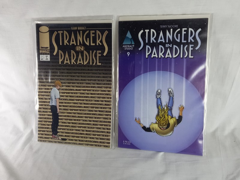 Abstract Studios -Strangers in Paradise #7 & #9, 1st Print Image Studios B&B Vgc