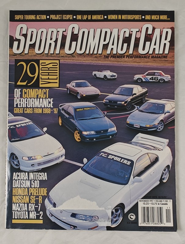 Sport Compact Car Magazine VOL 9 NO 11 Nov 1997 Vintage Datsun 510 Prelude SE-R