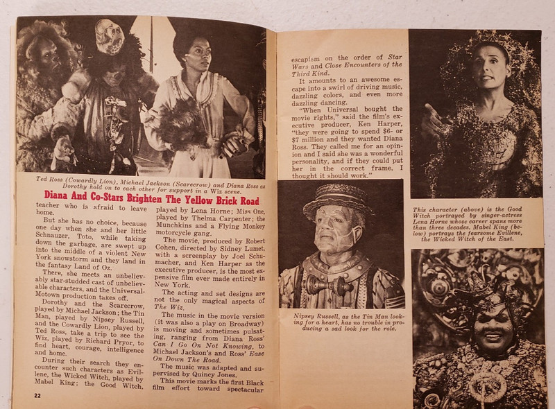Jet Magazine October 26 1978 Diana Ross~Michael Jackson~ 'The Wiz' ~1970s gallery