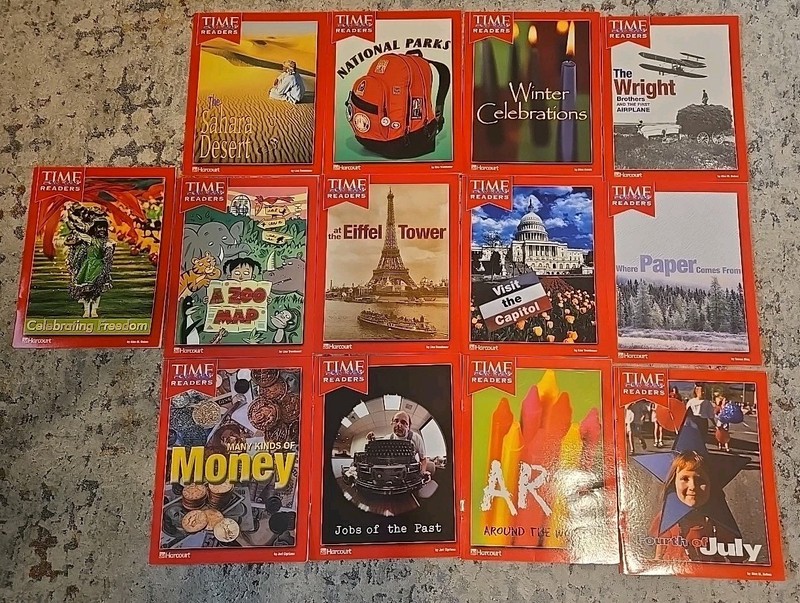 Time Readers For Kids Harcourt Lot of 13 Books Teacher Classroom Grade 1 -B-
