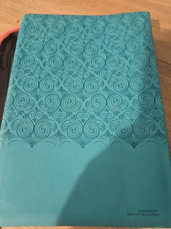Zondervan Large Print NIV HOLY BIBLE leathersoft turquoise With Zip Open Case gallery