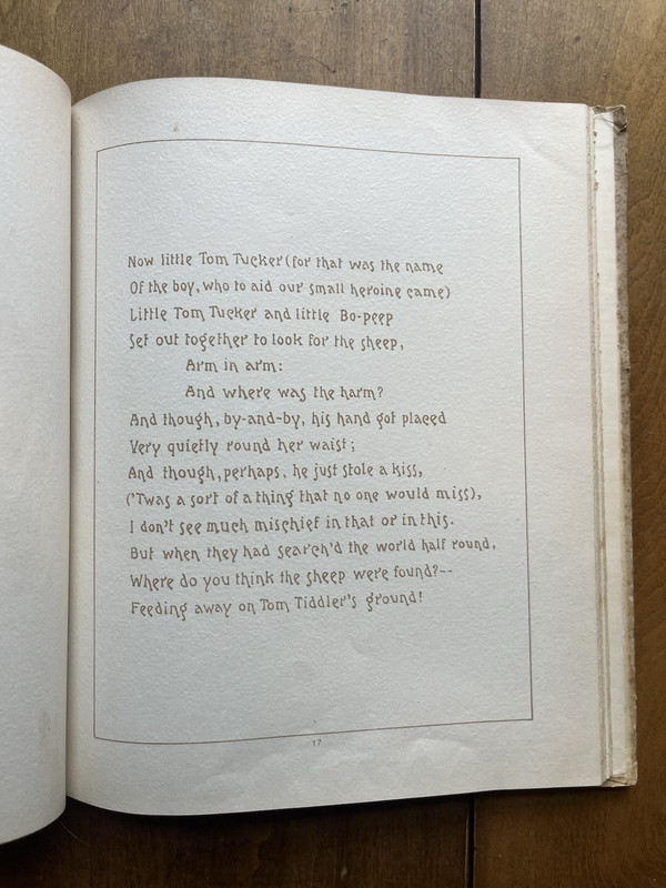 1891 Antique VICTORIAN CHILDREN'S Book TOM TUCKER and LITTLE BO-PEEP Thomas Hood gallery