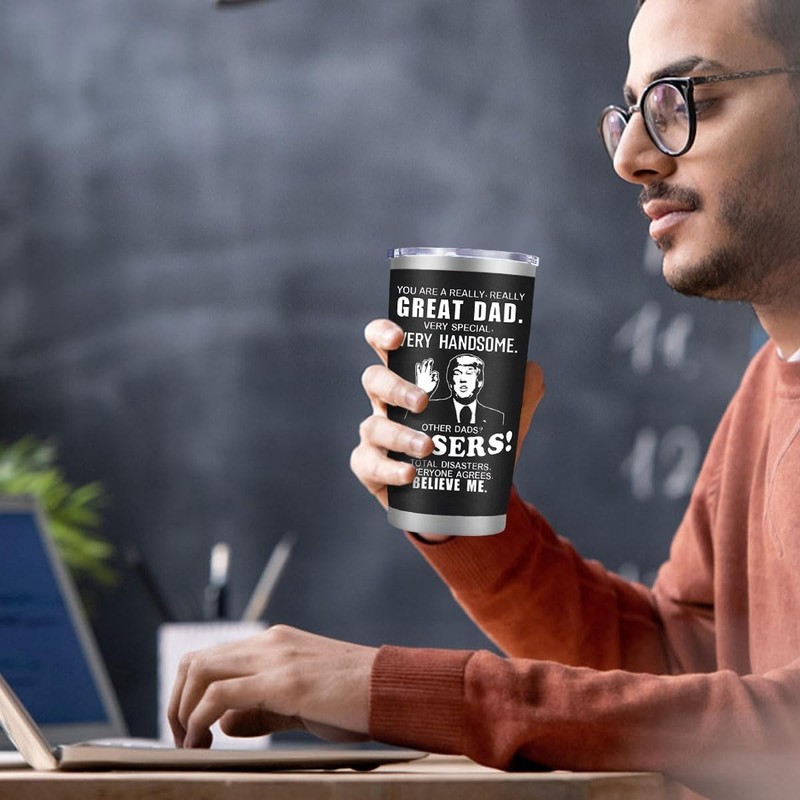 Insulated 20 oz Coffee Tumbler for Dads - Perfect Home & Travel Companion gallery