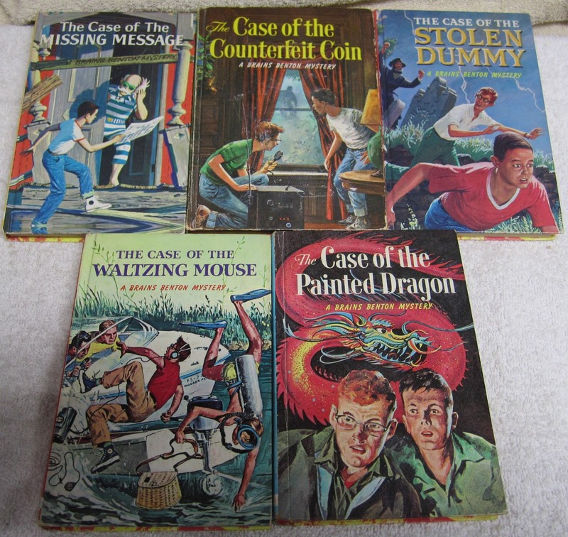 5 Vintage Brains Benton Series George Wyatt 5 Book Lot nos. 1 2 3 5 & 6