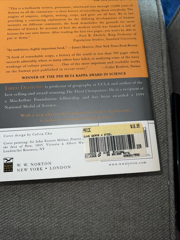 Guns, Germs and Steel. Jared Diamond, 1st edition/Later Print, Norton, NY 1999 gallery