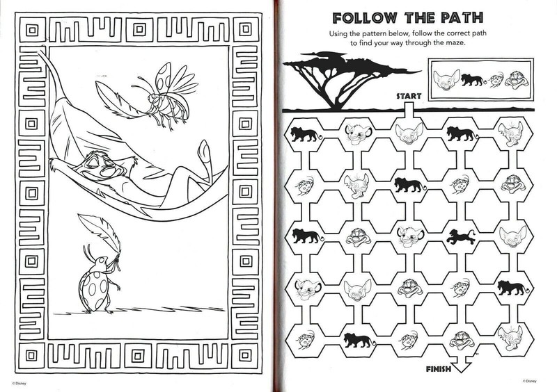 Disney Lion King Coloring Book and Color Activity Book Lion King 240 Pagers gallery
