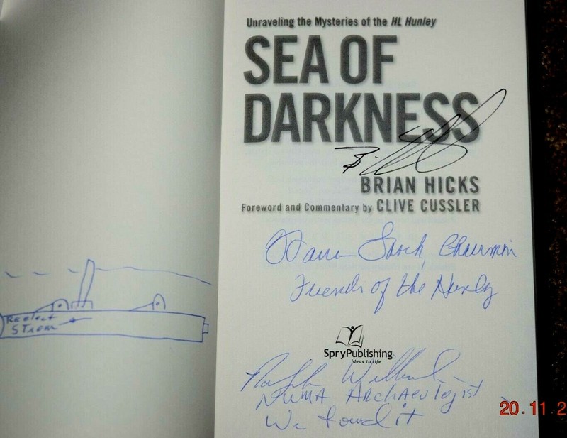 "SEA OF DARKNESS" by BRIAN HICKS, 476Pages, Hard Cover, Signed, New, (c) 2014 gallery