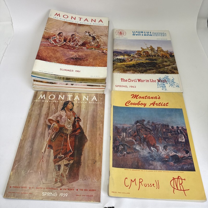 Montana Magazine of Western History Lot 15 Issues 1959-1962 Vintage Russell Art