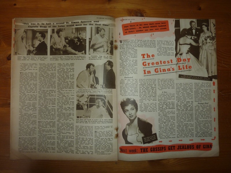 PICTUREGOER No 1054 Vol 30 16TH JULY 1955 DIANNE FOSTER COVER GINA LOLLOBRIGIDA gallery