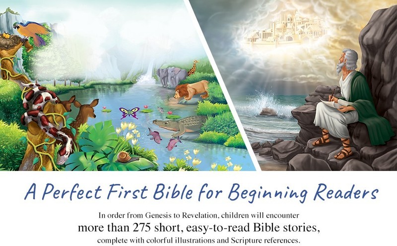 SALE! Complete Illustrated Children's Bible, Hardback, Full Color, 400+ Pages gallery
