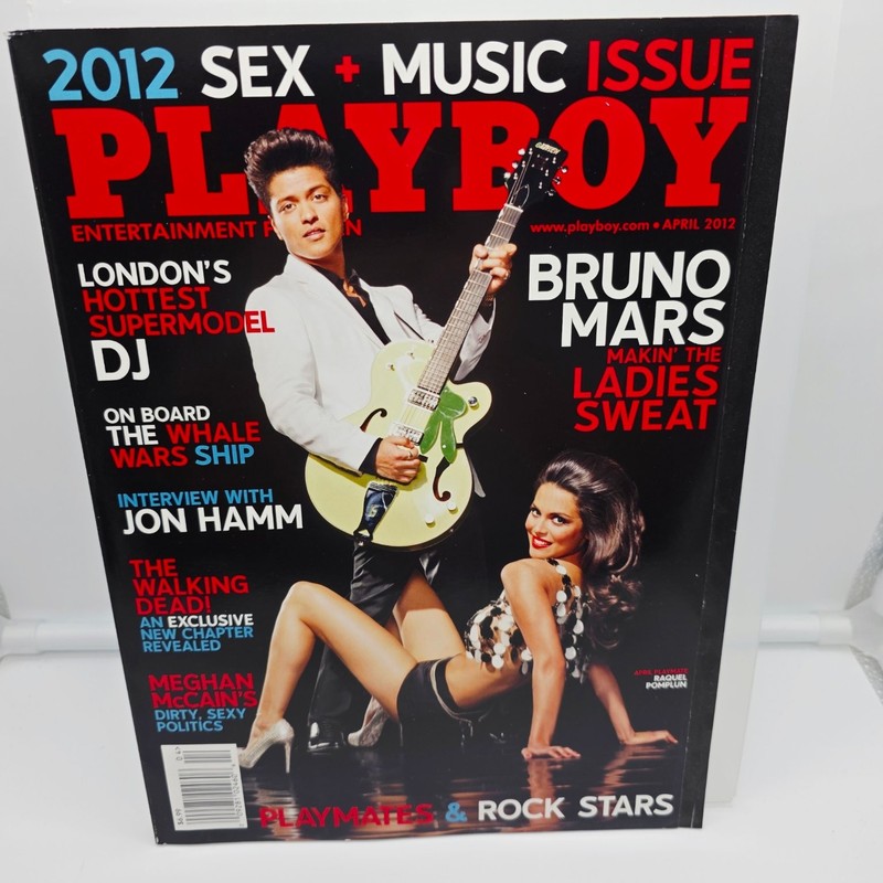 Playboy Magazine April 2012 2012 Sex Music Issue Bruno Mars Hugh Hefner