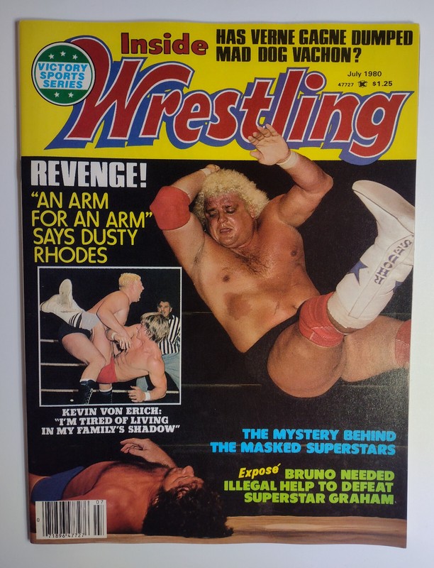 Inside Wrestling Magazine July 1980 Dusty Rhodes Kevin Von Eric WWF PWI PRO