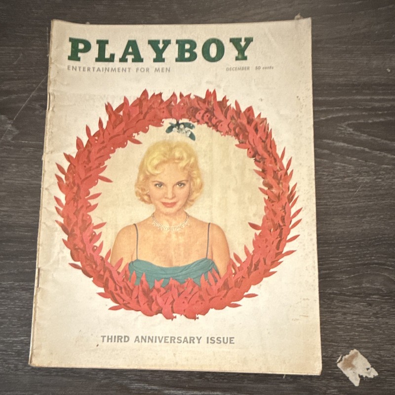Playboy Illustrated 3rd Anniversary Issue Magazine December 1956 English Men’s