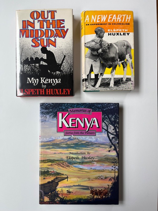 Lot 3 Elspeth Huxley HC A New Earth Out in the Midday Sun Memories of Kenya