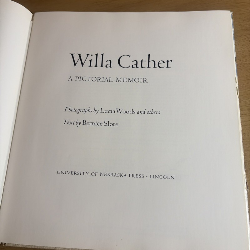 Willa Cather Pictorial Memoir 1973 1st Association Copy Inscribed Nebraska HC DJ gallery