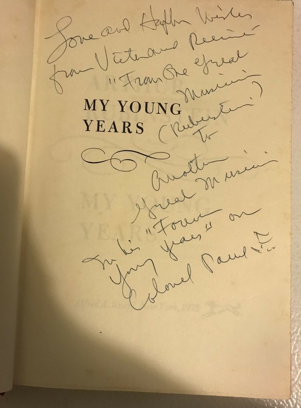 Arthur Rubinstein My Young Years Alford A. Knopf 1973 1st Edition Hardcover Book gallery