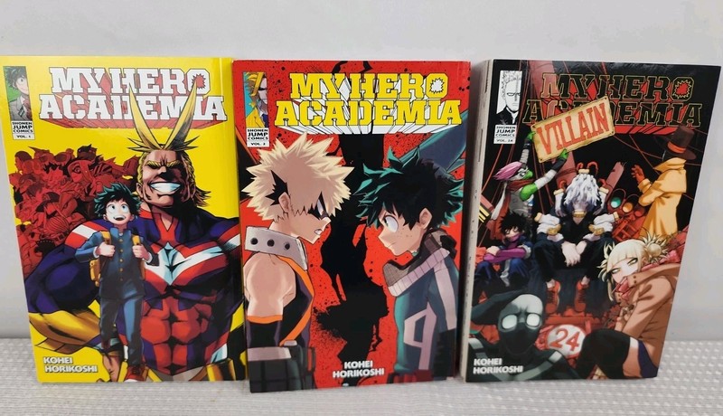 My Hero Academia Manga Lot Of 3 Books Volumes 1,2,24 Viz Media Paperback