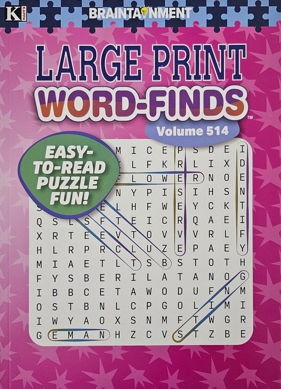 4 New Large Print Word-Finds Puzzle Books Kappa Games Vol #513-516 ~ Search,Hunt gallery