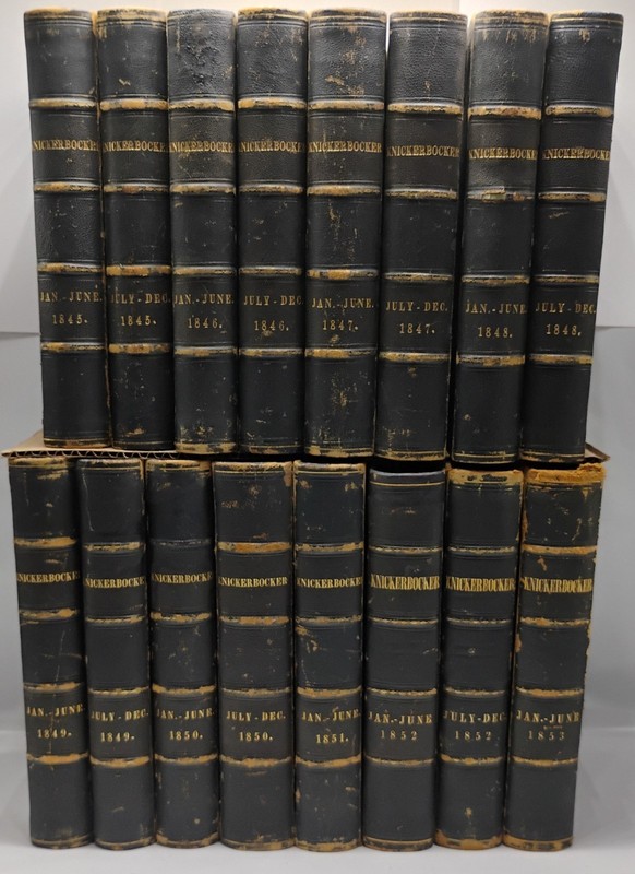 Vintage Knickerbocker, or New-York Monthly Magazine 16 Volumes From Mid 1800’s