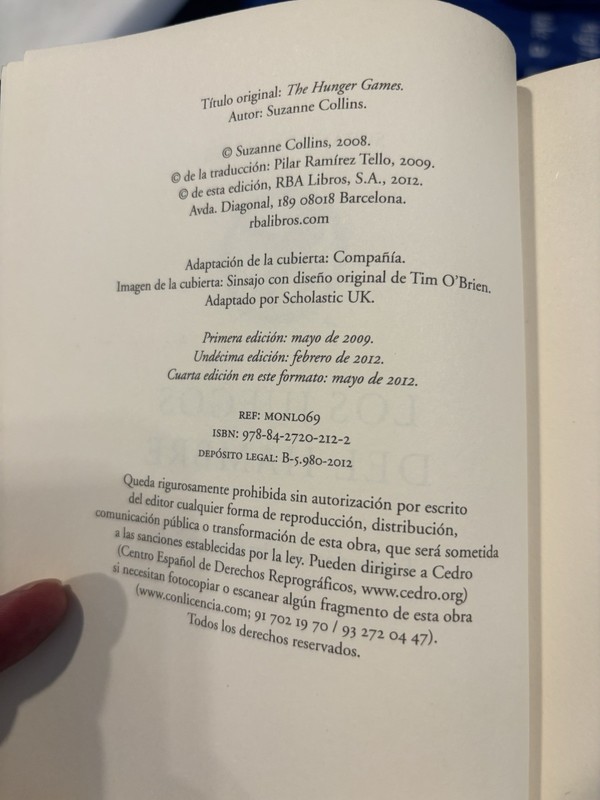 Los Juegos del Hambre (los Juegos del Hambre 1) by Suzanne Collins (2012) gallery