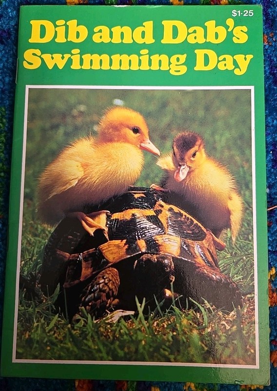 Dib & Dab’s Swimming Day Childrens Book 1984, Baby Ducks & Turtle