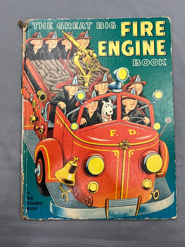 Vintage The Great Big Fire Engine Book 1969 Hardcover Golden Press