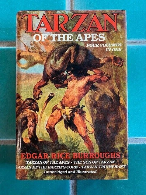 TARZAN of the APES Four Volumes in One by Edgar Burroughs (1988, Hardcover)