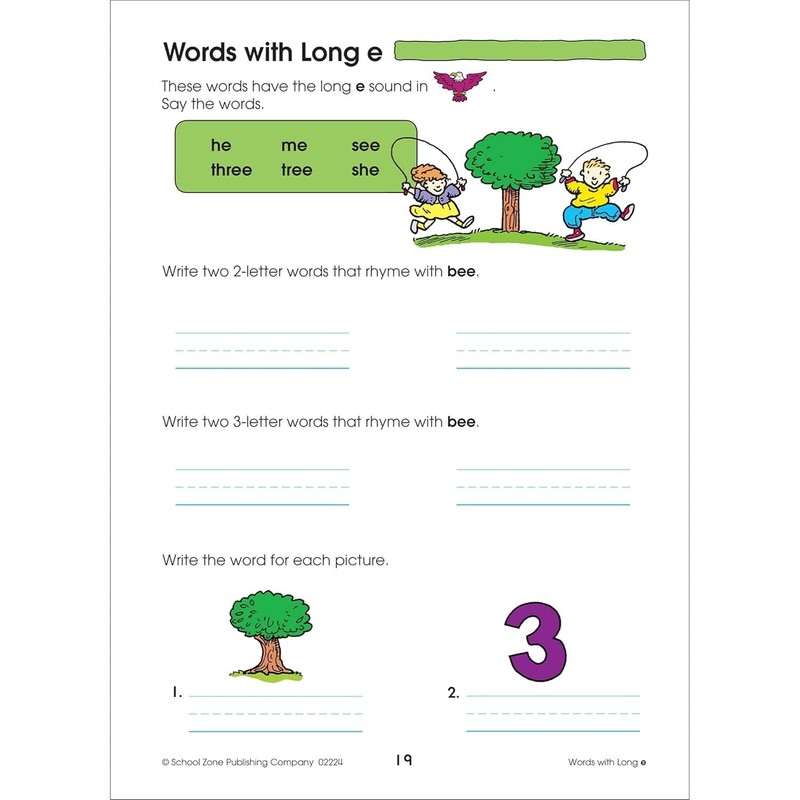 Spelling Puzzles Workbook for Kids Ages 6 to 8, 1st 2nd Grade Vowels Sounds NEW gallery