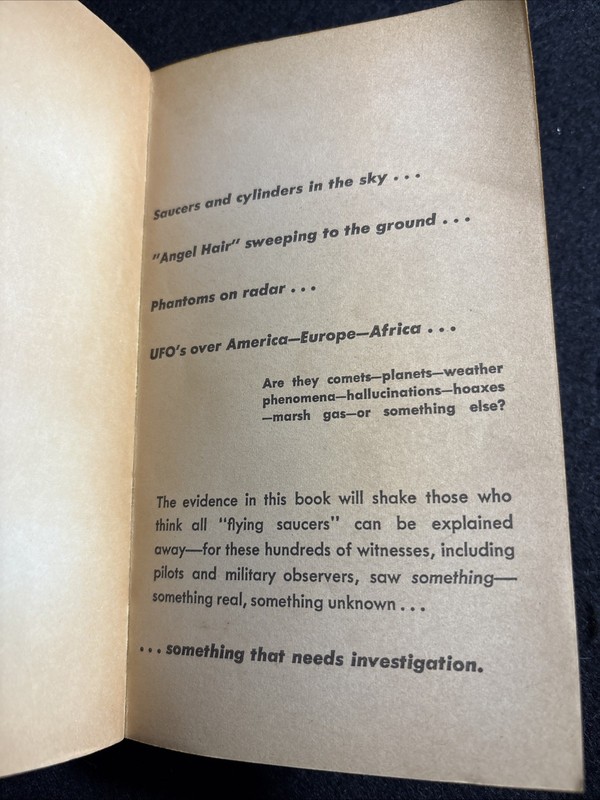 The Truth About Flying Saucers by Aime Michel 1967 with UFO Photos gallery