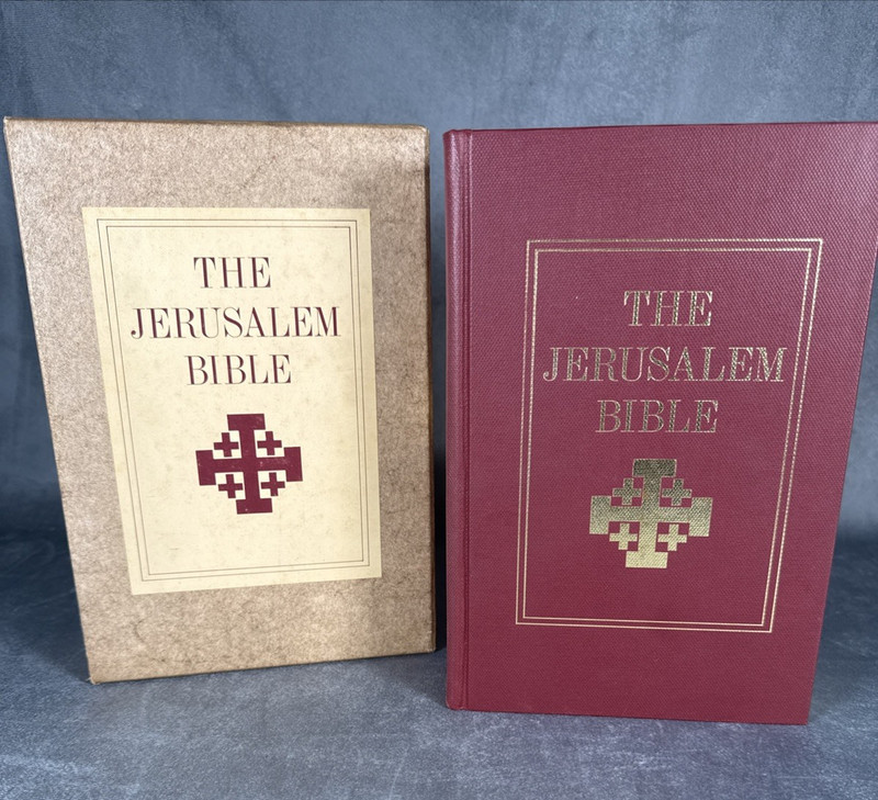 1966 Jerusalem Bible Doubleday Catholic Bible Thumb Indexed Hardcover Slipcase