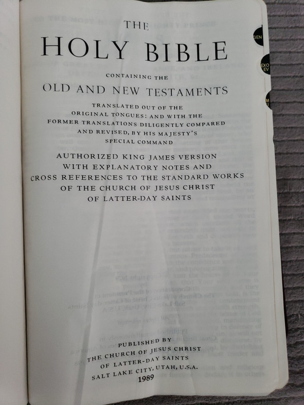 1989 Large Burgundy Leather LDS Mormon Quad Scriptures 9-1/2” X 6-1/2” Indexed gallery
