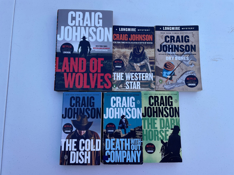 CRAIG JOHNSON 7 book SET in the LONGMIRE series PaperBack AND 2 HARDCOVERS