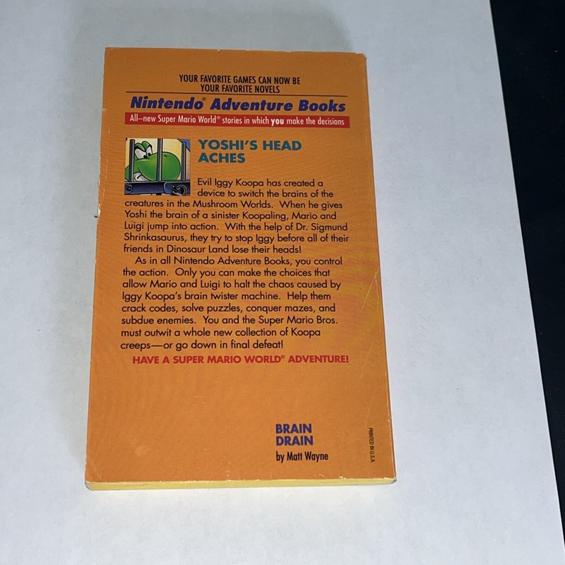 Nintendo Adventure Books #12: Brain Drain VTG Super Mario First ED./Printing '92 gallery