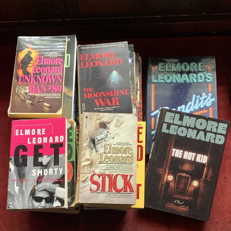 Elmore Leonard Large Lot of 27 Crime Thriller Fiction Books – 2 Hardcover/25 pb