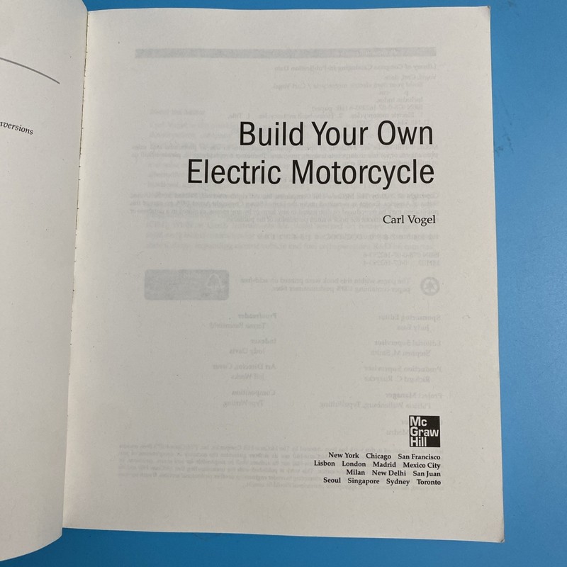 Build Your Own Electric Motorcycle by Vogel, Carl Greem Grru Guide McGraw Hill gallery