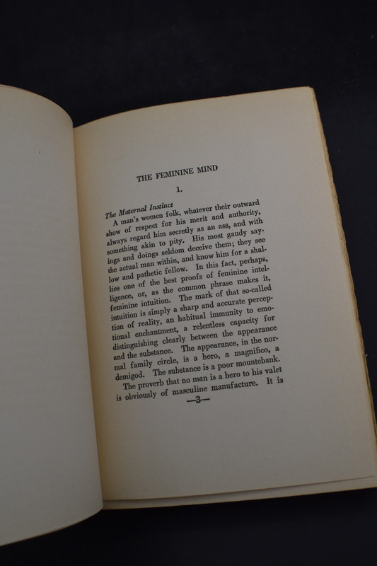 1922 In Defense of Women by HL Mencken HC gallery