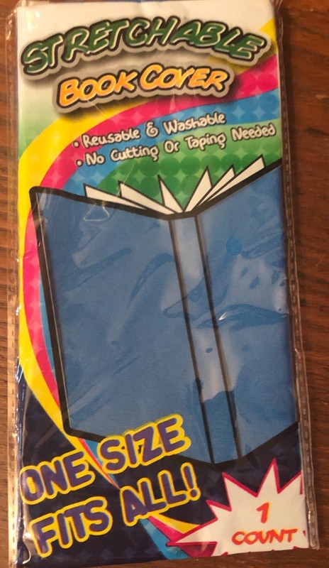 Stretchable Book Cover Re-use & Washable 12 3/4″ x 8″ IN – Solid Blue –