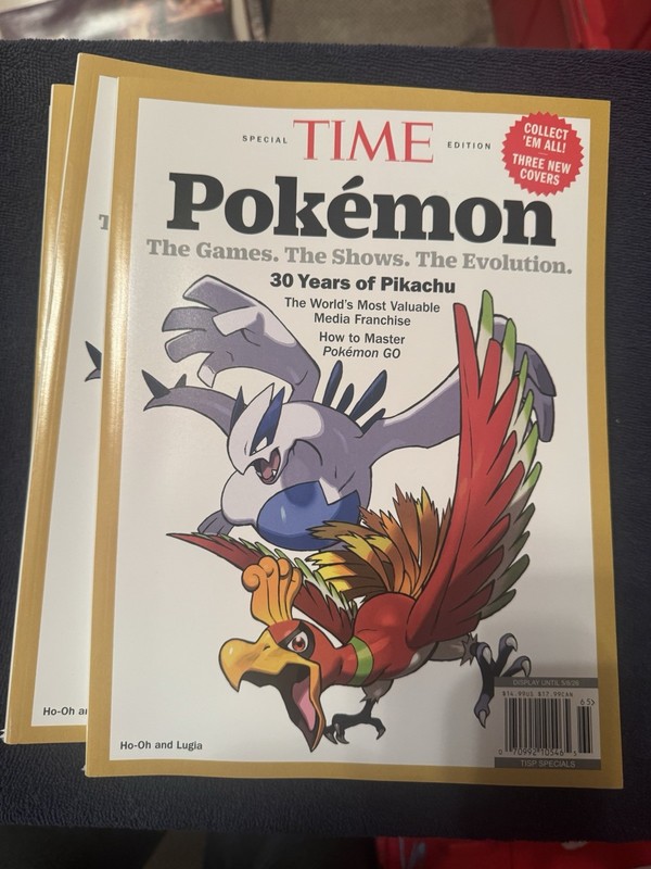Pokemon Ho-Oh And Lugia Time Magazine Special Edition 25 Years In America Mint