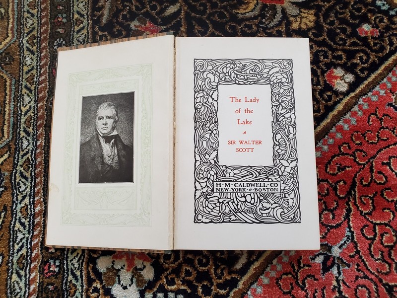 Lady Of The Lake Sir Walter Scott Antique H M Caldwell Hardcover Book gallery