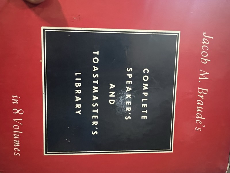 Jacob M. Braude's Complete Speaker's and Toastmaster's Library (8 Volume Set) gallery