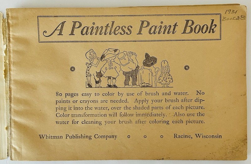 A Paintless Paint Book 80 Pages Whitman Publishing 1931 Racine Wisconsin gallery