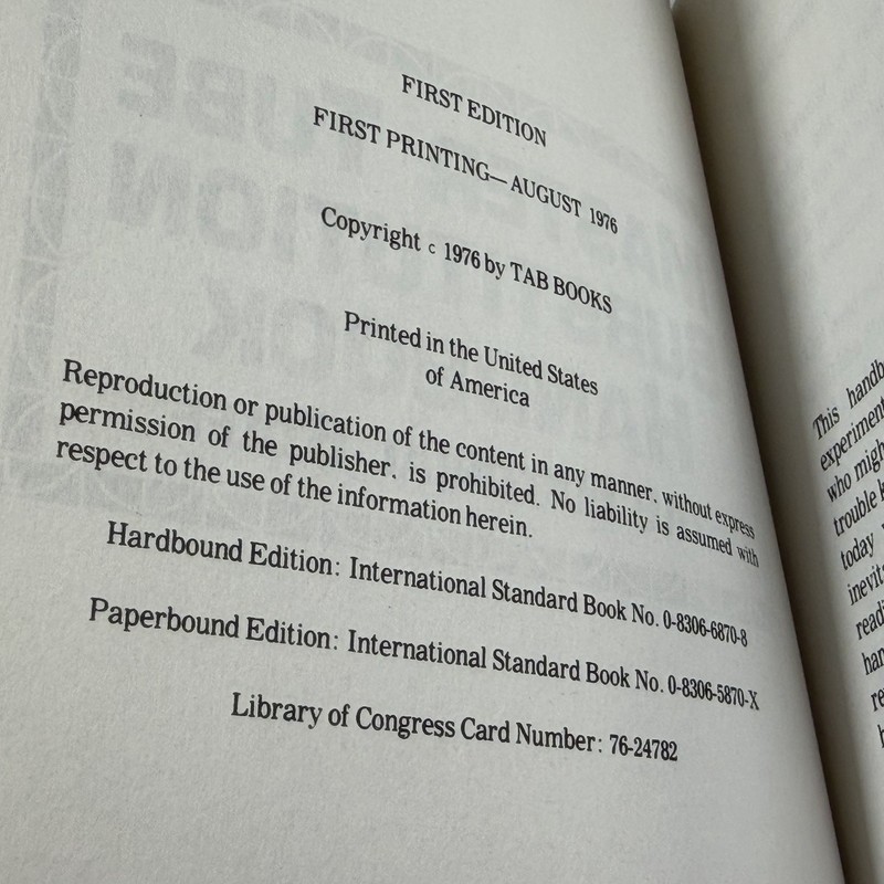 MASTER Tube SUBSTITUTION HANDBOOK - FIRST EDITION, FIRST PRINTING gallery